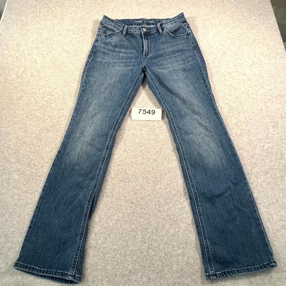 Old Navy Mid Rise Wow Bootcut Jeans Womens 6 Blue Denim Cotton Stretch Casual